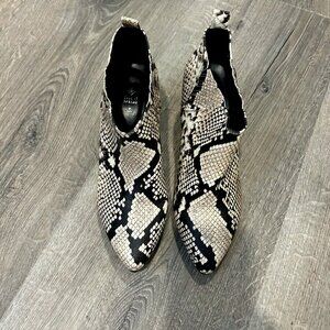 Snakeskin ankle boots